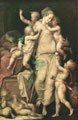 Allegory of Charity.Ecole de Fontainebleau.1560.Muse du Louvre.Paris.