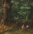 Rest on the Flight to Egypt.BRUEGHEL, Jan the Elder 1607.The Hermitage, St. Petersburg